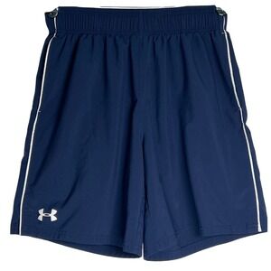 Under Armour Mens Navy Blue HeatGear Loose Fit Athletic Shorts 1240128 Medium